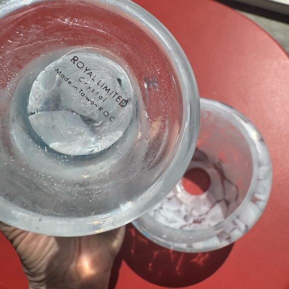 Royal Limited white Crystal Pedestal fairy light Votive Candle Lamp 8.5” Tall - Picture 8 of 15